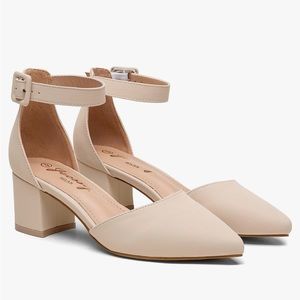 Jeossy women’s chunky heel pumps | closed toe heel